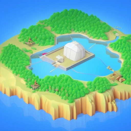 56885-1314806058-centered isometric detailed island in the sky containing 3d hero 3d cows and portals, inspired by rhads.webp